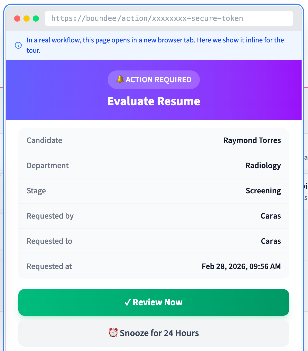 Trigger action with one click. Zero emotional chasing.